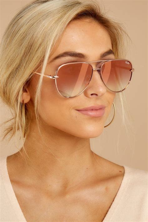 rose gold sunglasses for women.